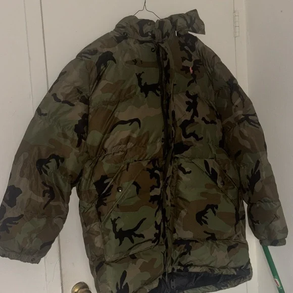 Polo by Ralph Lauren Green Camouflage Puffer Jacket - Picture 12 of 12
